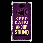 Coque HTC Windows Phone 8S Keep Calm and Up Sound Violet