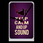 Pendule de bureau Keep Calm and Up Sound Violet