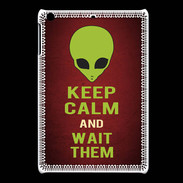 Coque iPadMini Keep Calm and Wait Alien Rouge