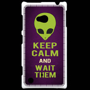 Coque Nokia Lumia 720 Keep Calm and Wait Alien Violet