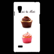 Coque LG Optimus L9 Cupcake lui et moi PR