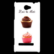 Coque HTC Windows Phone 8S Cupcake lui et moi PR