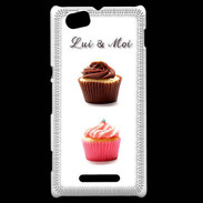 Coque Sony Xperia M Cupcake lui et moi PR