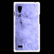 Coque LG Optimus L9 Effet de plumes bleues PR