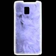 Coque LG P990 Effet de plumes bleues PR