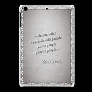 Coque iPadMini Démocratie Gris Citation Oscar Wilde