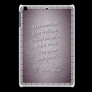 Coque iPadMini Dramatique vieillesse Violet Citation Oscar Wilde