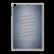 Coque iPadMini Enfants parents Bleu Citation Oscar Wilde