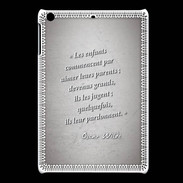 Coque iPadMini Enfants parents Gris Citation Oscar Wilde