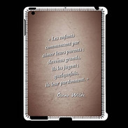 Coque iPad 2/3 Enfants parents Rouge Citation Oscar Wilde