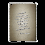 Coque iPad 2/3 Enfants parents Sepia Citation Oscar Wilde