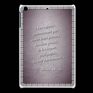 Coque iPadMini Enfants parents Violet Citation Oscar Wilde