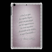 Coque iPadMini Esprits légers Rose Citation Oscar Wilde