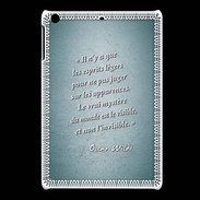 Coque iPadMini Esprits légers Turquoise Citation Oscar Wilde