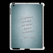 Coque iPad 2/3 Expérience Turquoise Citation Oscar Wilde