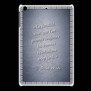Coque iPadMini Fatalité Bleu Citation Oscar Wilde