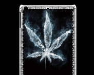 Coque iPadMini Feuille de cannabis en fumée