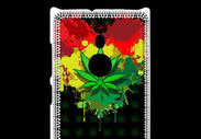 Coque Nokia Lumia 925 Feuille de cannabis et cœur Rasta