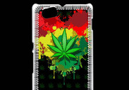 Coque Sony Xperia M Feuille de cannabis et cœur Rasta