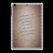 Coque iPadMini Femmes émotions Rouge Citation Oscar Wilde