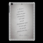 Coque iPadMini Gens attrayants Gris Citation Oscar Wilde
