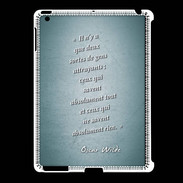 Coque iPad 2/3 Gens attrayants Turquoise Citation Oscar Wilde
