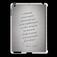 Coque iPad 2/3 Homme animal Gris Citation Oscar Wilde