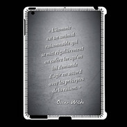Coque iPad 2/3 Homme animal Noir Citation Oscar Wilde