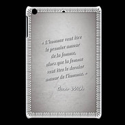 Coque iPadMini Homme veut Gris Citation Oscar Wilde