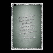 Coque iPadMini Homme veut Vert Citation Oscar Wilde