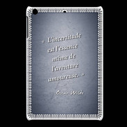 Coque iPadMini Incertitude amour Bleu Citation Oscar Wilde