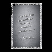 Coque iPadMini Incertitude amour Noir Citation Oscar Wilde