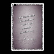 Coque iPadMini Incertitude amour Violet Citation Oscar Wilde