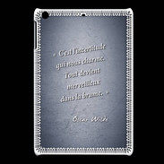 Coque iPadMini Incertitude Bleu Citation Oscar Wilde
