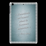 Coque iPadMini Incertitude Turquoise Citation Oscar Wilde