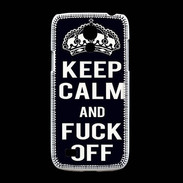 Coque Samsung Galaxy S4mini Keep Callm Fuck Off Noir