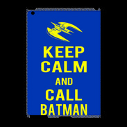 Coque iPad 2/3 Keep Calm Batman Bleu