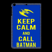 Coque iPadMini Keep Calm Batman Bleu