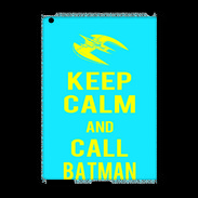 Coque iPad 2/3 Keep Calm Batman Cyan