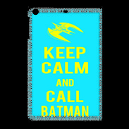 Coque iPadMini Keep Calm Batman Cyan
