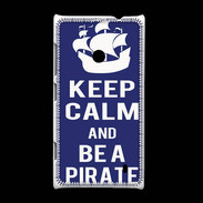 Coque Nokia Lumia 520 Keep Calm Be a Pirate Bleu