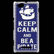 Coque Sony Xperia M Keep Calm Be a Pirate Bleu
