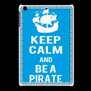 Coque iPadMini Keep Calm Be a Pirate Cyan