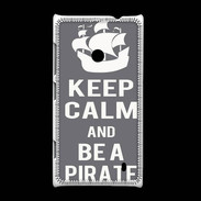 Coque Nokia Lumia 520 Keep Calm Be a Pirate Gris