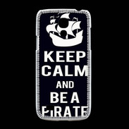 Coque Samsung Galaxy S4mini Keep Calm Be a Pirate Noir
