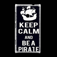 Coque Nokia Lumia 520 Keep Calm Be a Pirate Noir