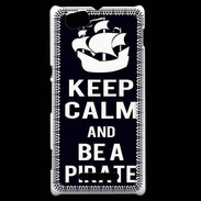 Coque Sony Xperia M Keep Calm Be a Pirate Noir