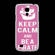 Coque Samsung Galaxy S4mini Keep Calm Be a Pirate Rose