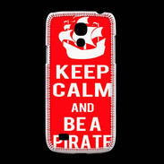 Coque Samsung Galaxy S4mini Keep Calm Be a Pirate Rouge