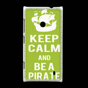Coque Nokia Lumia 520 Keep Calm Be a Pirate Vert pomme